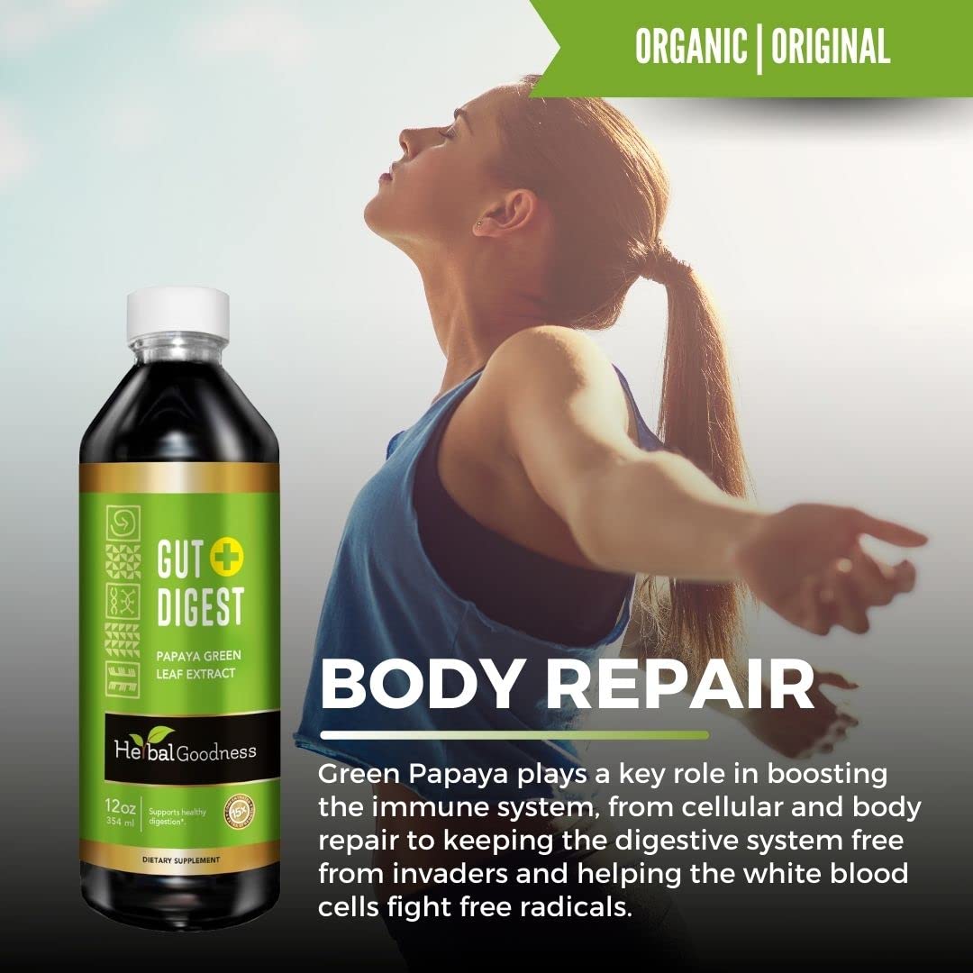 Herbal Goodness Gut Digest 12oz - Colon Broom, Gut Health Supplements for Women and Men with Probiotics and Digestive Enzymes for Digestive Health for Gut Health, Liver Detox - 1 Bottle