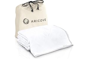 Aricove King Size Weighted Blanket, 27lbs, Cooling Weighted Blankets for Adults, Silky Soft Bamboo Viscose, 88x104 inches, Machine Washable, White