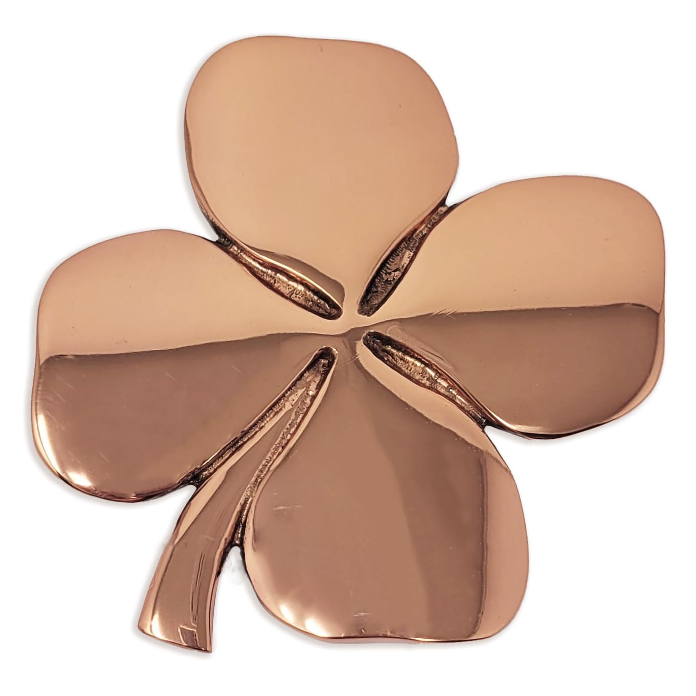 Exclusively Irish Shamrock Wall Hanging Brass Polished | Satin Nickel Ireland Celtic Home Décor 4.5" x 4.5" (Copper, 4.5" x 4.5")