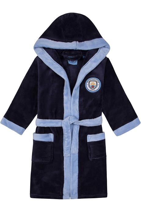 navy fleece dressing gown