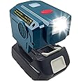 200W Power Inverter Generator Fit for Makita 18V Lithium Battery, DC 18V to AC 110V-120V Portable Power Station with Dual USB Outlet and AC Outlet and 200LM LED Light Battery Inverter