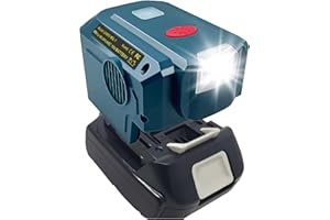 GMURA 200W Power Inverter Generator Fit for Makita 18V Lithium Battery, DC 18V to AC 110V-120V Portable Power Station with Dual USB Outlet and AC Outlet and 200LM LED Light Battery Inverter