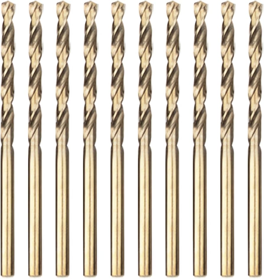 Meccion HSS Cobalt Jobber Drill Bit 10pcs 1.0mm DIN 338 Stainless Steel