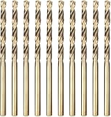 Meccion HSS Cobalt Jobber Drill Bit 10pcs 1.0mm DIN 338 Stainless Steel