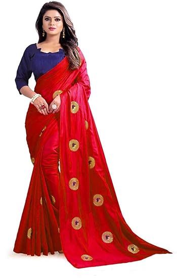 amazon red colour sarees