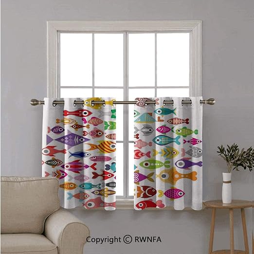 Amazon Com Rwnfa Fashion Home Short Curtains Half Window Curtains