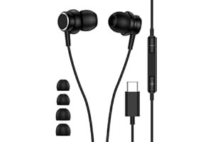 USB C Wired Headphones for Samsung Galaxy S26 S25 A17, Wired Earbuds USBC with Microphone Ear Buds for iPhone 17 16 Pro Max A