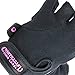 Contraband Pink Label 5057 Classic Weight Lifting Gloves for Women | Workout Gloves for Women w/Leather Palm | Gym Gloves w/Light-Medium Padding | Fingerless Weightlifting Gloves (Black, Medium)
