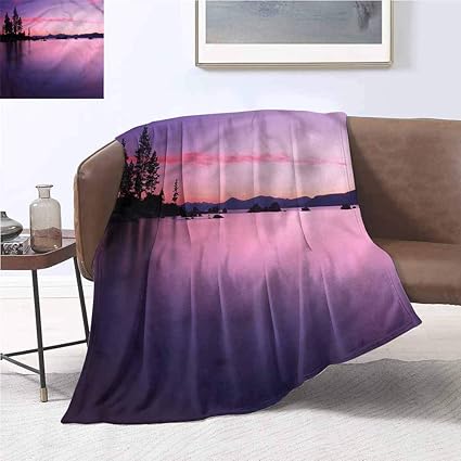 Amazon Com Diliteck Microfiber All Season Blanket Lake Hazy Calm