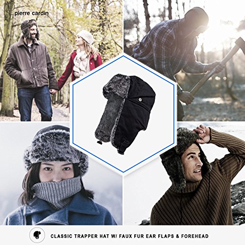 1 Pierre+Cardin+Mens+Trapper+Black