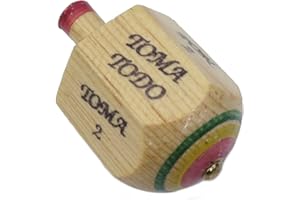 LEOS IMPORTS Mexican Toma Todo Party Game Wood Pirinola Spinning Top (3 Pack)