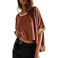 Dokotoo Summer Shirts 2025 Womens Solid T Shirts for Women Loose Oversized Tops Basic Tee