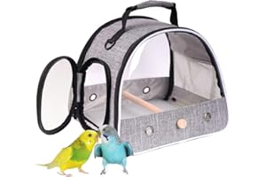 Bird Backpack Carrier, Space Capsule Bubble Window Astronaut Travel Backpack for Parakeet Parrot Conure Cockatiel Transparent