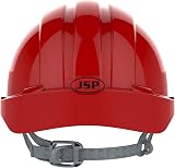 JSP EVO2 Safety Helmet Hard Hat Red Ventilated OneTouch Slip Ratchet EN397 view 4
