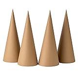 Crafjie 4PCS Paper Mache Cones Open Bottom 13.75x5