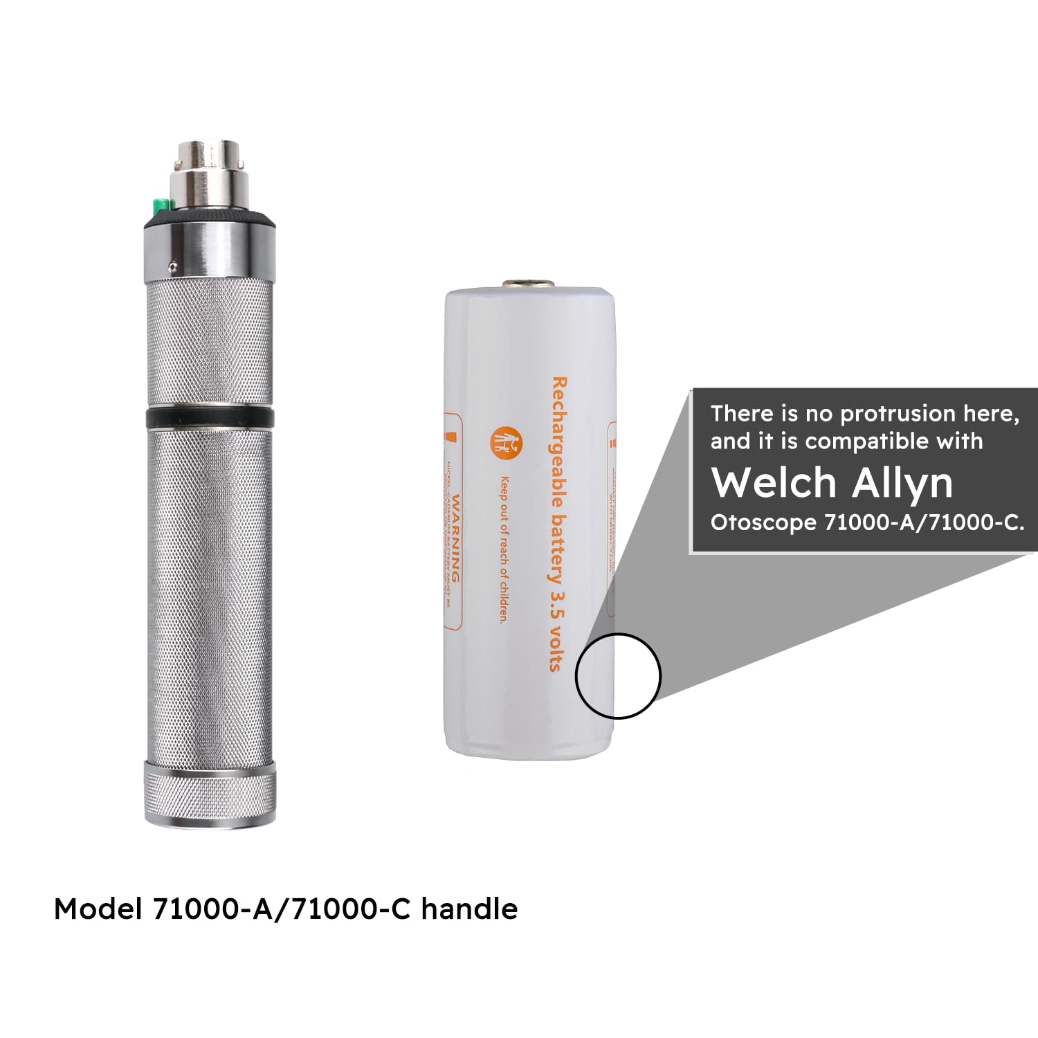 Replacement Battery for Welch Allyn 72300 | Rechargeable | 3.5v 800mAh | Nickel-Cadmium Battery