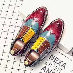 HuitJours Men Oxford Lace up Dress Shoes Wingtip