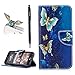 YOKIRIN LG K10 2017 Case, LG K20 Plus Case, Embossed Owl Tree Magnetic Folio Flip Stand Premium PU Leather Wallet Case TPU Inner Wrist Strap Kickstand Cover Skin with Credit Card Cash Pockets (Blue)