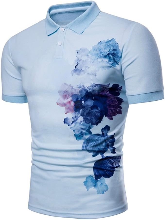 polo flores hombre