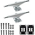 KRUX Skateboard Trucks K5 Silver 7.6" + Risers & Hardware Kit