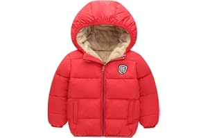 Happy Cherry Toddler Down Jacket Removable Hooded Windproof Snow Winter Coat Outwear