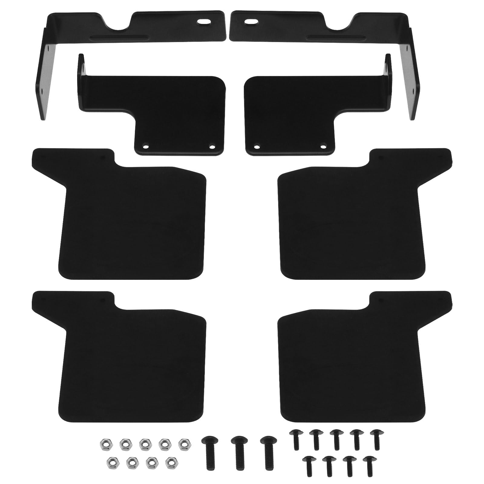 ECSiNG 1 Set RC Car Fender RC Car Mudguard Kit RC Crawler Mudguard Installation Kit Front Rear Rubber Fender Set Compatible with TRX-4 Defender 1/10 RC Crawler