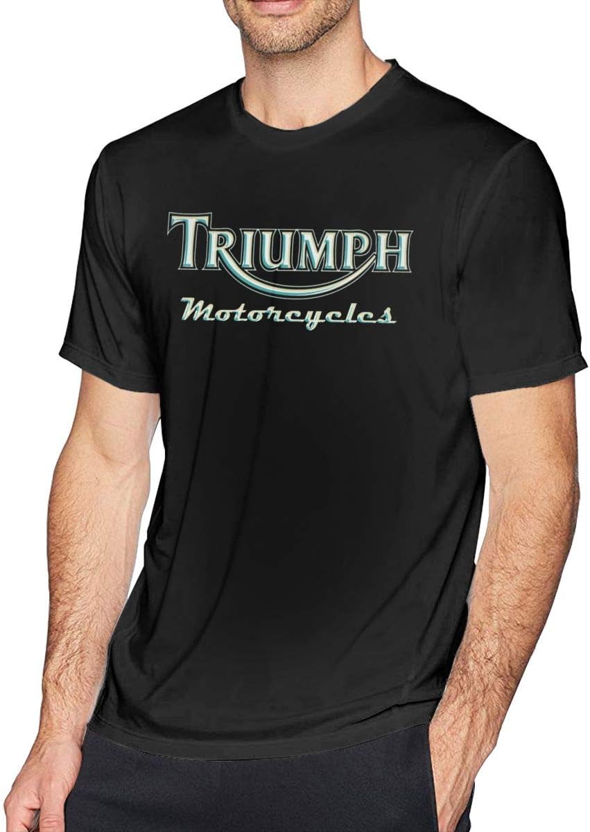 Mens Concise Print with Triumph Motorcycle Short Slevess T-Shirts