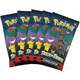 Pokemon Trick or Trade (3 Card) Booster Pack - 2024 Series - x5 Lot - Cosmos Foil Exclusives