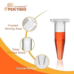 PEKYBIO 1.5ml Microcentrifuge Tubes Clear Plastic