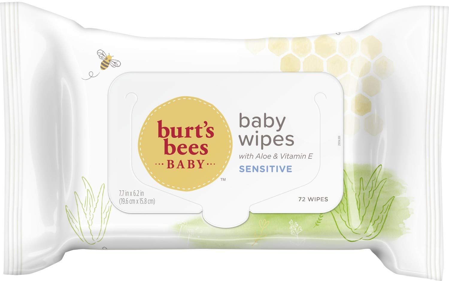 Burt’s Bees Baby Wipes, Unscented Natural for Sensitive Skin with Aloe and Vitamin E - 72 Baby Wipes – 10 Pack