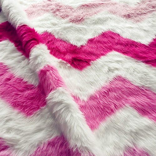 Wolala Home Wolala Home Faux Fur Sheepskin Round Area Rug, Pink and White Shag Fluffy Carpet Chair Cover Couch Stool Seat Shaggy Floor Mat (Diameter 3'3, Pink)