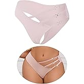 ohyeah Seamless Underwear for Women No Show Stretch Bikini Panties Invisible Hipster Briefs with Cotton Crotch S-2XL