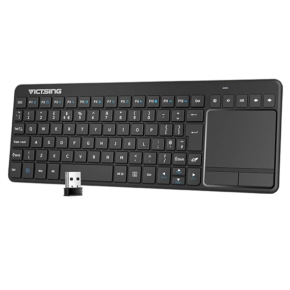 VicTsing Wireless Keyboard with Touchpad【AllinOne, Convenient and