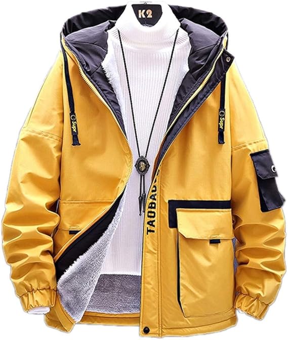 Amazon ワークジャケット メンズ ジャケット ジャンパー 英字 裏起毛 ポケット付き ロング丈 秋物 ワークアウター アウトドア コート ジャケット 通販