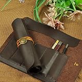 Xrten Leather Carving Tool Roll Bag 5 Pockets Brown PU Leather Storage Pouch view 9