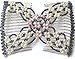 Lovef Elastic Double Combs Handmade Beaded Flower Hair Clips Hair Holder Ez Hair Comb (10#)
