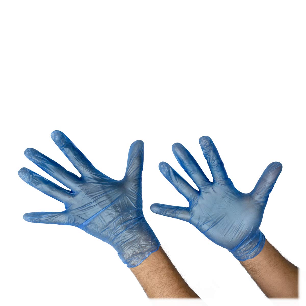 Blue Vinyl Powder Free Gloves | Pack of 100 | Latex Free | Large Size