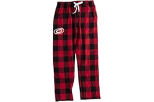 Calhoun NHL Surf & Skate Men's Team Logo Plaid Pajama Pants – 100% Woven Brushed Soft Fabric