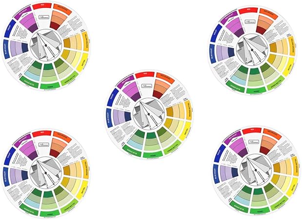 Amazon Sharprepublic カラー ホイール ミキシングガイド 塗料 顔料 パレット チャート マッチチャート ホビー用工具 5個 絵具 通販