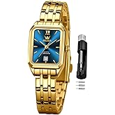 OLEVS Women Watches Business Dress Square Female Watches for Ladies Stainless Steel Waterproof Luminous Wrist Watch for Women