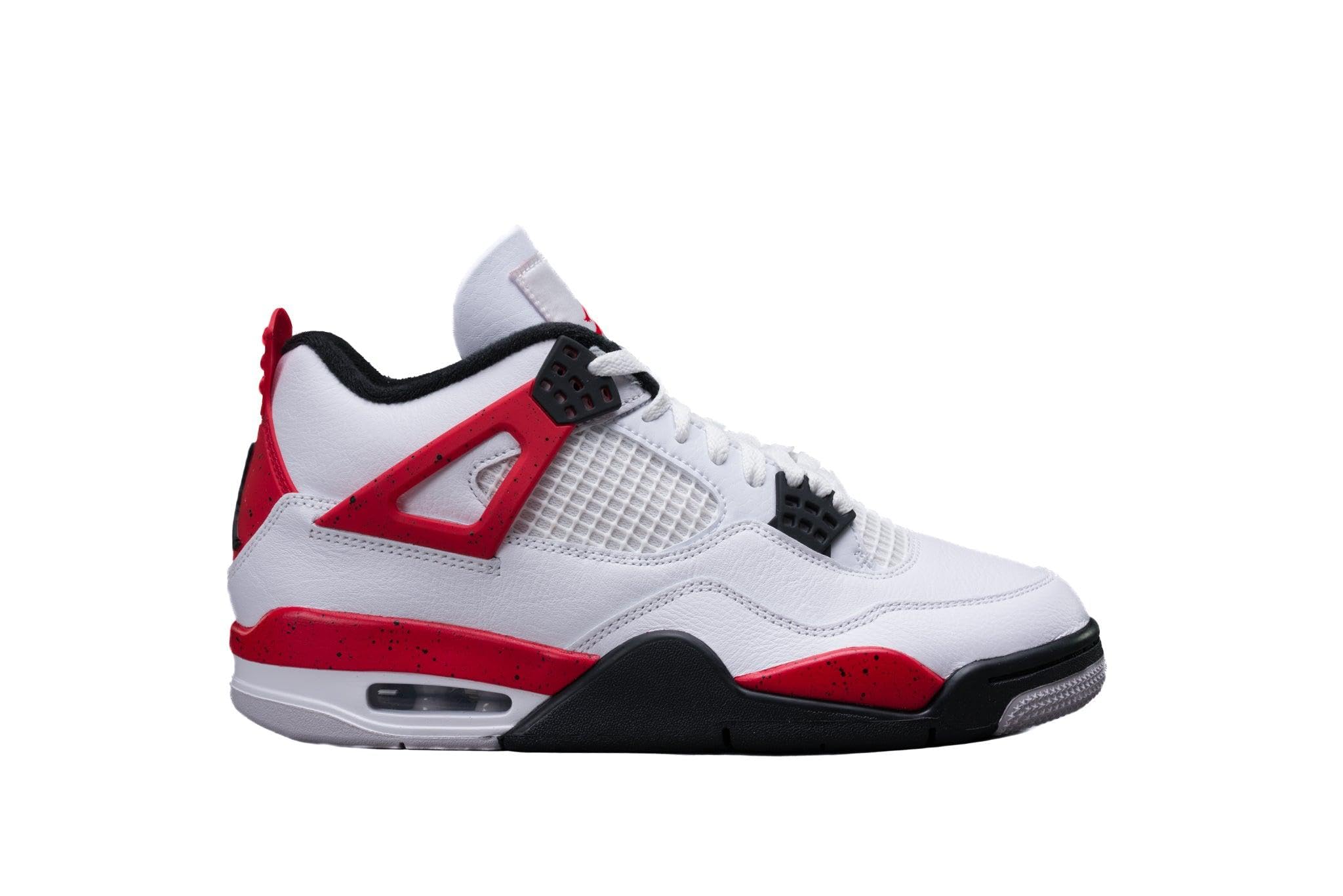 Nike Air Jordan 4 Retro Men White/Fire Red-Black
