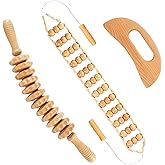 3 in 1 Wood Therapy Massage Tools Maderoterapia Kit Lymphatic Drainage Massager Gua Sha Wooden Massage Tool Body Sculpting Tools for Body Contouring and Shaping, Muscle Pain Relief, Anti-Cellulite