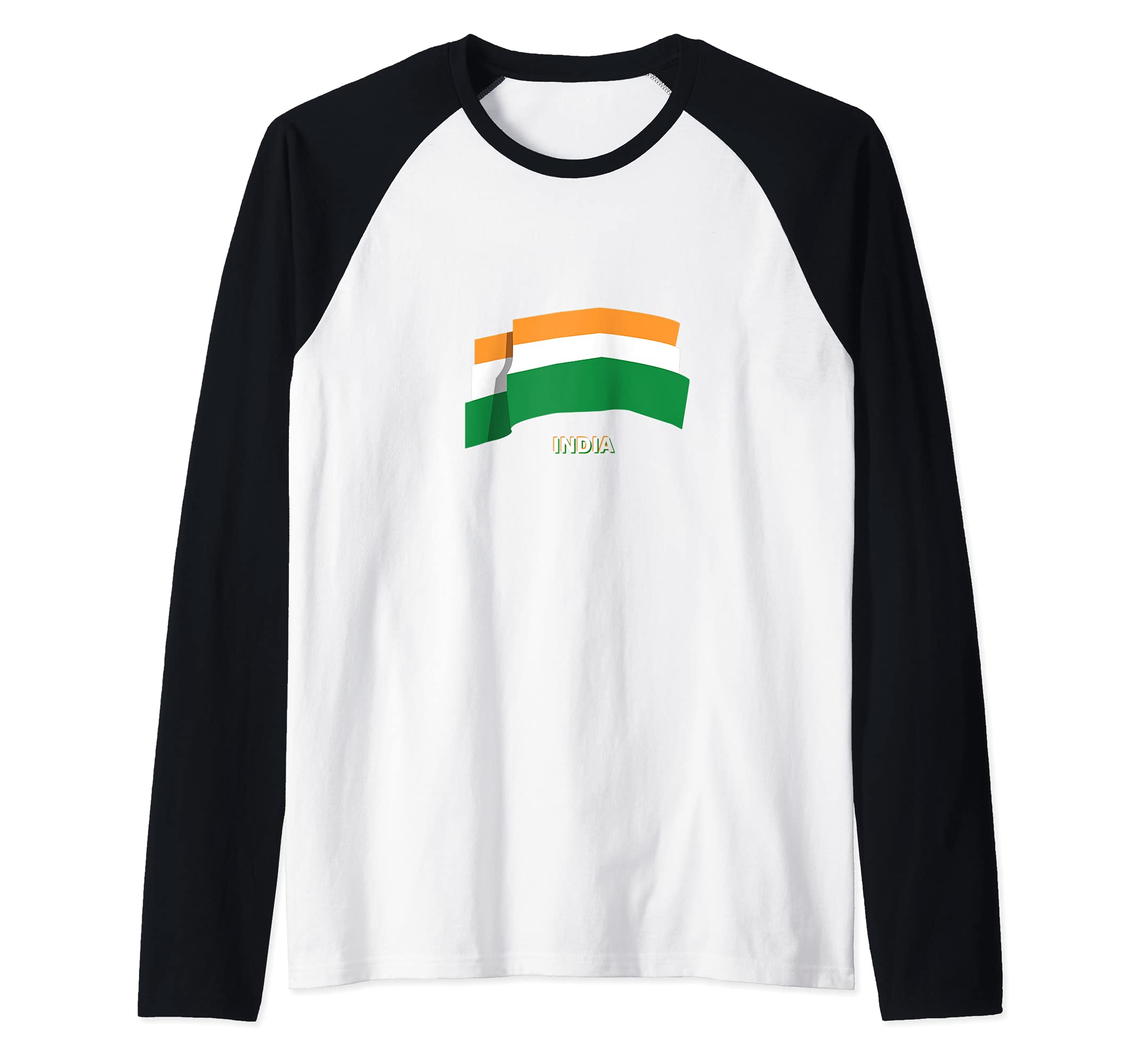 Flag India Raglan Baseball Tee