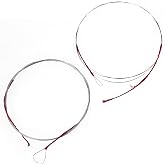Lovermusic 39.37 Inch Length Silver Chinese Musical Instrument Accessories for 2-stringed Erhu Strings Pack of 2
