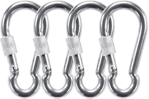 PROND Locking Carabiners, Heavy Duty Carabiner, 316 Stainless Steel Screw Lock Carabiner Hooks