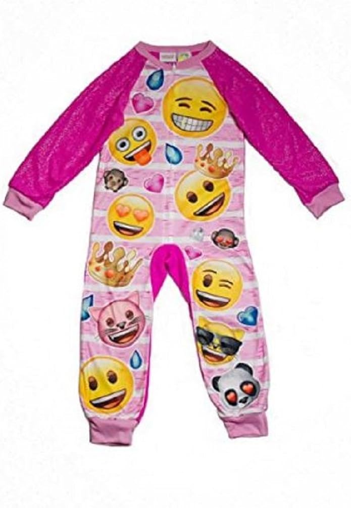 Emojis Girls One Piece Pajamas Sleeper Set(Size 4/5) Clothing