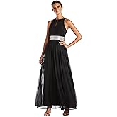 R&M Richards Womens Flowing Glam Evening Dress
