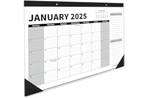 Sproutbrite 18 Month Calendar - 17" x 11.5" Medium Size Desk Calendar 2025-2026, Desktop Monthly Planner with To-Do List and Notes, Home, Office Desk Calendar (1 Pack, Jan 2025) (Jan 2025)