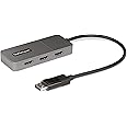 StarTech.com 3-Port MST Hub - DisplayPort to 3X HDMI, Triple 4K 60Hz Monitors, DP 1.4 Multi-Monitor Video Adapter, 1ft (30cm) Built-in Cable, USB Powered, Windows Only (MST14DP123HD)