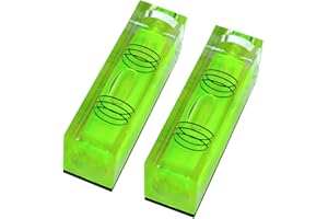 High Precision mini Level Bubble Small Horizontal Bubble Three line Flat Bead Ruler Household (52 * 20 * 15 mm Green Magnetic